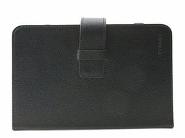 Black Leather 7&quot; Universal/iPad MiniTablet Case &amp; Screen Protector w/cloth  - £3.89 GBP