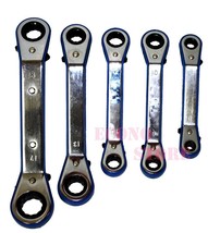 5pcs Metric Offset Ratchet Ring Spanner Wrench  6-17 mm Set - £13.68 GBP