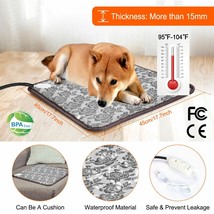 Pet Heated Warmer Bed Waterproof Pad Puppy Dog Bed Cat Mat Electric Heating Mat - £37.34 GBP