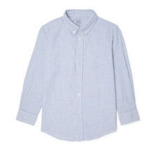 Wonder Nation Blue Pinstripes Woven L/S Sleeve Boys Dress Shirt Pocket XXL 18 - £14.53 GBP