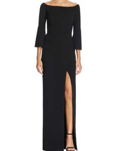 Abs by Allen Schwartz Womens Off-The-Shoulder Bell Sleeve Gown, Small, Black - £157.39 GBP