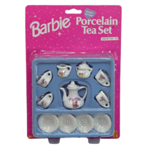 VINTAGE 1997 BARBIE TOOTSIETOY PORCELAIN TEA SET NEW IN PACKAGE # 10830 ... - $266.78 MXN