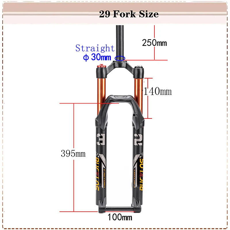 BUCKLOS Bike Forks 26/27.5/29 Air Damping MTB Fork Aluminum Alloy Bicycle Front  - £254.85 GBP