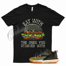 Black EAT T Shirt for J1 Zion 1 Let&#39;s Dance Carbon Green Asparagus Orange  - £20.55 GBP+