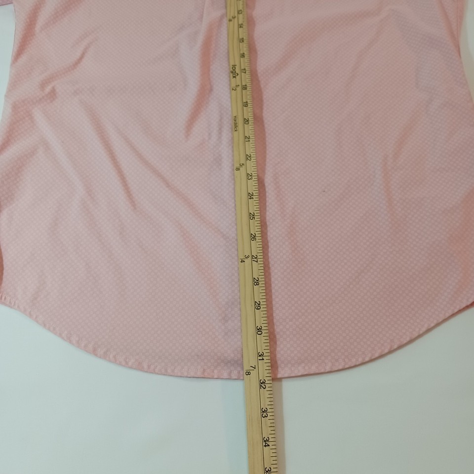 IZOD 45PW392 Men's Peach Button-Down Collar Shirt Long Sleeve Size Large Item image 12