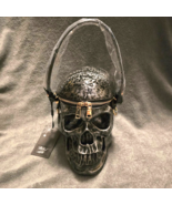 Wicked Silk Goth Emo Punk Large Silver Skull Handbag - £64.09 GBP