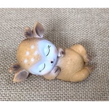 Precious Sleeping Baby Story Deer Elf Resin Figurine Belly Up Kitsch - £11.86 GBP