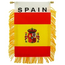 Spain Flag Mini Banner 3&quot; x 5&quot; - £8.53 GBP