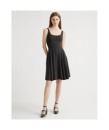 Quince Tencel Jersey Fit &amp; Flare Mini Dress Pockets Sleeveless Stretch B... - £24.36 GBP