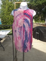 NWT CABLE&amp;GAUGE FAB PINK PURPLE SWIRL TOP 2X - $19.99