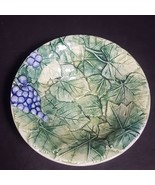 Ceramic majolica style bowl, embossed grapes, leaves made in Italy table... - £14.04 GBP