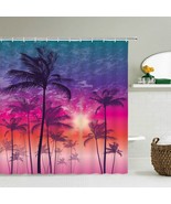 Blue sky Beach Shower Curtain Modern scenery print Bathroom 3D Blackout ... - £18.31 GBP+