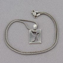 Steven Lavaggi Sterling Silver Praying Angle Pendant 16&quot; Popcorn Chain Necklace - £17.46 GBP