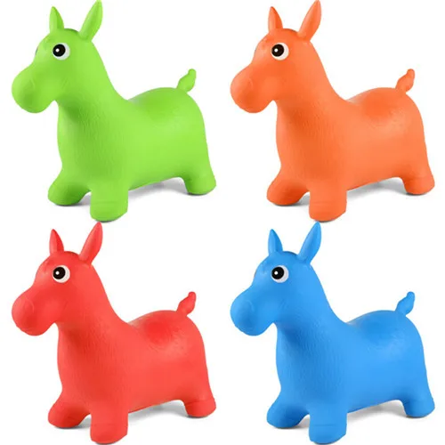  1pc Kids Animal Bouncy Horse Hopper Toys Inflatable Bouncer Jumping Hor... - £11.15 GBP
