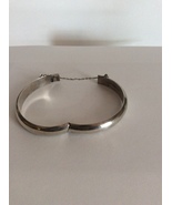 BEAUTIFUL .925 FAS SILVER PLAIN BRACELET WITH SAFETY CHAIN - £27.52 GBP
