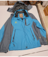 Womens Rain Jacket Waterproof with Hood Lightweight Hiking Jacket Blue G... - $761.39 MXN