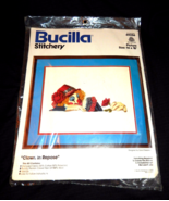 Vintage 1980&#39;s Bucilla Crewel Stitchery Kit &quot;Clown In Repose&quot; #49256 - £11.55 GBP