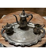 Vintage Wallace Stainless Plated Set: Teapot, 1100 Cream &amp; Sugar, &amp; 1100... - $1,770.48 MXN