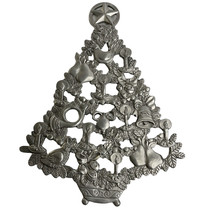 1990s  Pewter Ornate 8.5&quot; Partridge Pear Christmas Tree Wall hanging ornament - £10.18 GBP