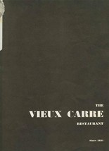 Vieux Carre Restaurant Menu Bourbon Street New Orleans Louisiana 1950&#39;s - £107.12 GBP