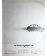 1968 Vintage Print Ad-Magazine-VOLKSWAGEN&#39;S Automatic Stick Shift-VW-VTG-Ad - $12.07