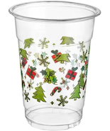 Holiday PET Plastic Cold Cup, 16 Oz, Festive Design (1000) - $4,124.52 MXN