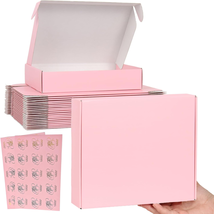 10X8X2 Inches Shipping Boxes Pink, 20 Pack Corrugated Cardboard Boxes Medium, Ma - £28.58 GBP