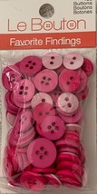 Le Bouton Favorite Findings Buttons, Pink Shades, Style 551401643B, Pack of 130 - £3.09 GBP