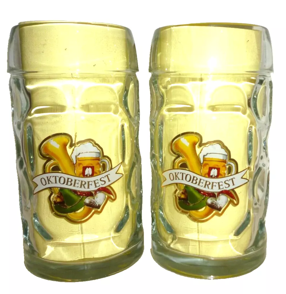 2 Spaten Brau Munich Oktoberfest German Beer Glasses Seidel - $19.95