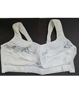 Comfort Choice Women Bra 40B White Wireless Unlined Half Lace - $13.82