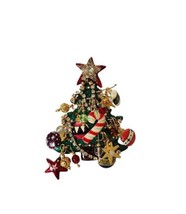 Lunch at the Ritz Christmas tree Candy Cane Brooch/Pin, Pendant - £280.93 GBP