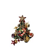 Lunch at the Ritz Christmas tree Candy Cane Brooch/Pin, Pendant - £280.93 GBP
