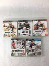 Lot of 5 PS3 Games: EA Sports NHL 2011 Madden 11 12 FIFA Soccer 11 13 - £14.99 GBP