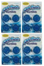 ( LOT of 4 ) Sani-Flush Automatic Blue Tablets Toilet BowlCleaner Cleans&amp; Fresh - £21.35 GBP