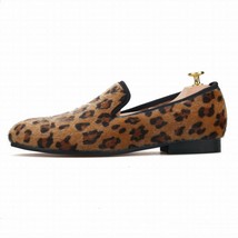 Merlutti Brown Leopard Print Men Loafers - £141.91 GBP+