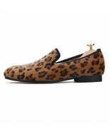 Merlutti Brown Leopard Print Men Loafers - £141.20 GBP+