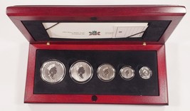 Set Ologramma Foglia D&#39;Acero Argento 2003 Con Scatola E Documenti Originali - $228.67