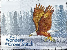 Eagles Flight Merry Mouse Country Moose Silhouette Ornament Cross Stitch Pattern - £9.63 GBP