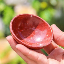 70mm Red Jasper Bowl Natural Brecciated Crystal Polished Gemstone Mineral India - £38.88 GBP
