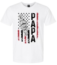 Father&#39;s Day Tshirt - PAPA Flag Design with your custom names in the fists - $21.77+