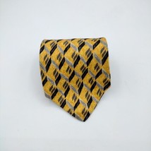 Geoffrey Beene Mens Tie Yellow Geometric, measurements are 57&quot; x 4&quot; - £8.25 GBP