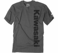 Factory Effex Men&#39;s Kawasaki Vertical Tee Shirt T-Shirt Charcoal 2XL - £23.66 GBP