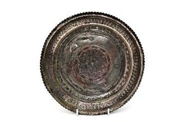 Antique 19C Islamic Moroccan Copper Charger Plate Tin-Plated - £98.98 GBP