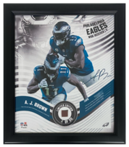 A.J. Brown Philadelphia Eagles Framed 15&quot; x 17&quot; Game Used Football Collage LE 50 - £92.80 GBP