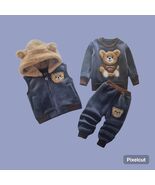 Winter Baby Bear Outfit - 3pcs Sweater Coat Pants Hooded Vest Toddler Bo... - €18,64 EUR
