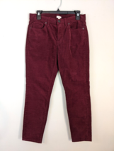 J.CREW Stretch Favorite Fit Corduroy Pants Burgundy Red Women&#39;s Size 27 - £11.17 GBP