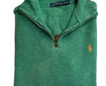 Polo by Ralph Lauren Green Pullover Large Long Sleeve Sweatshirt 1/4 Zip - £23.33 GBP