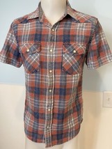 Desert Son Red and Blue Plaid Short Sleeve Shirt Men&#39;s Size Small - £14.90 GBP