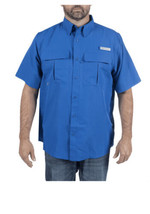 Realtree Fishing Guide Short Sleeve Shirt Blue Yonder Vented Shirt Size 2XL - £17.31 GBP