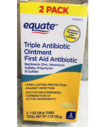 Equate Triple Antibiotic Ointment First Aid Antibioti. 2 tubes of 1-2oz.... - £15.65 GBP